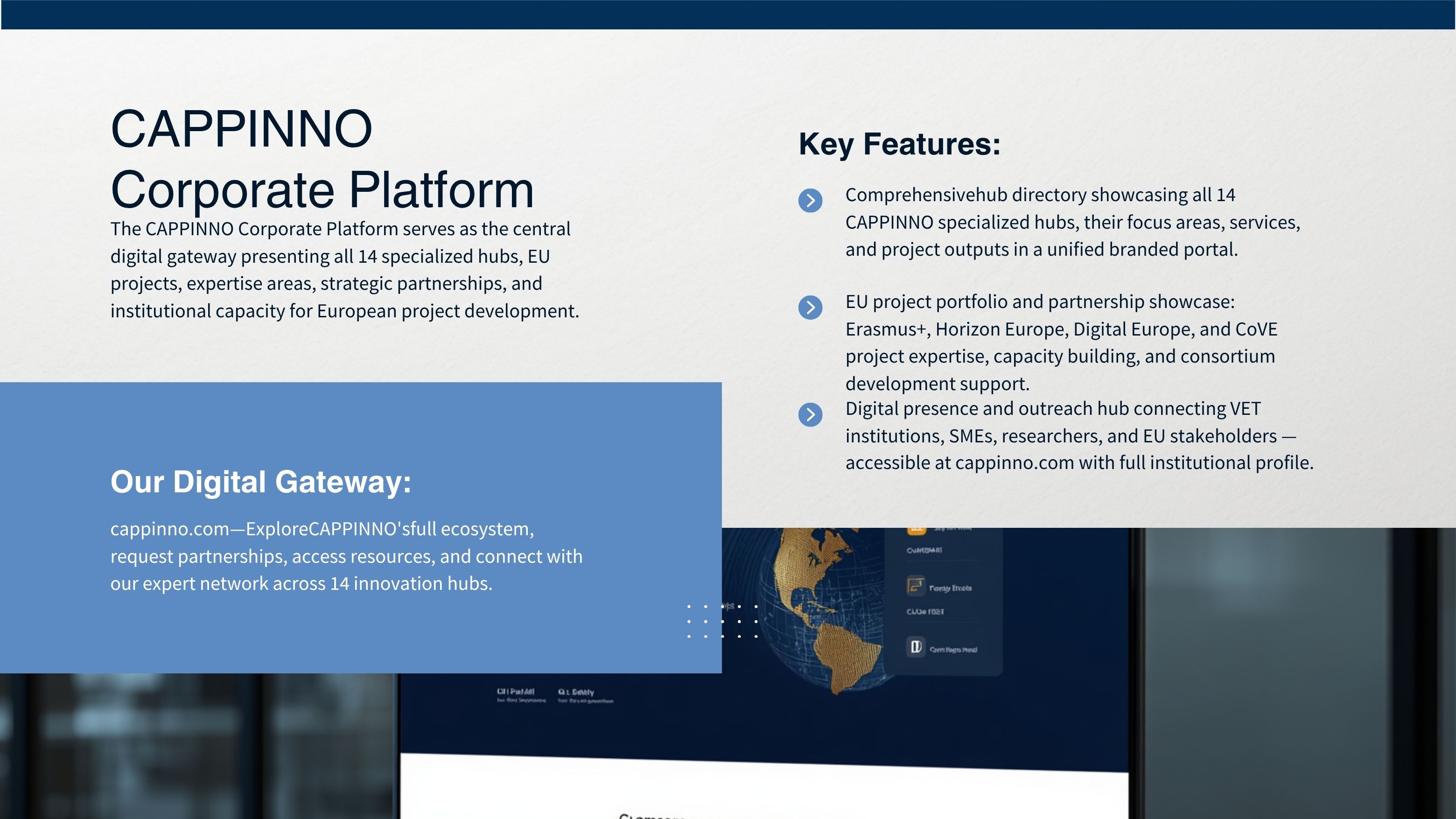CAPPINNO Corporate Platform for Research, Innovation, Training and Networking